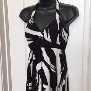 Black and white maxi dress